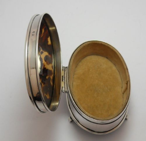 MAPPIN WEBB SILVER TORTOISESHELL BOX BIRMINGHAM 1925 - ADDITIONAL PHOTO 4
