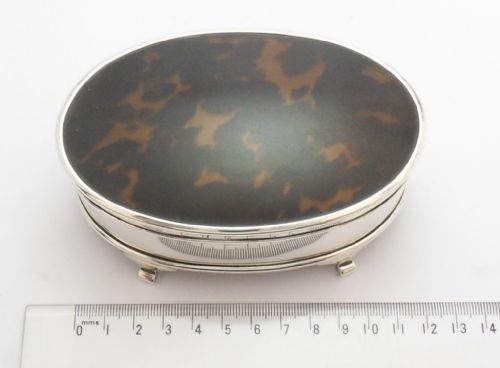 MAPPIN WEBB SILVER TORTOISESHELL BOX BIRMINGHAM 1925 - ADDITIONAL PHOTO 6