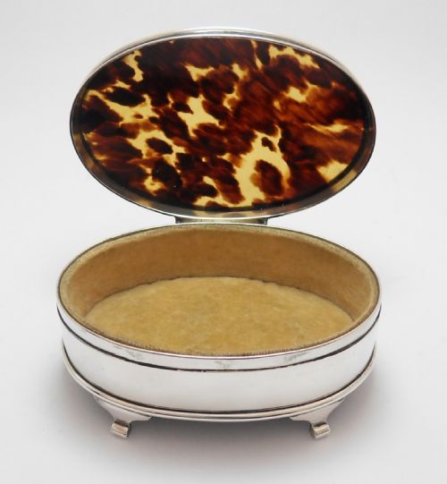 MAPPIN WEBB SILVER TORTOISESHELL BOX BIRMINGHAM 1925 - ADDITIONAL PHOTO 11