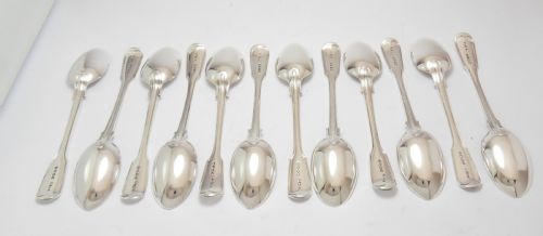 SUPERB SET OF 12 VICTORIANS TEASPOONS BY GEORGE ADAMS LONDON 187677 - ADDITIONAL PHOTO 1