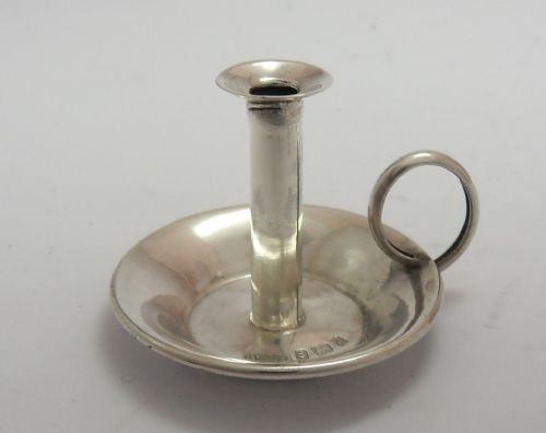 victorian miniature silver chamberstick birmingham 1900 - CATEGORY: ANTIQUE SILVER - DATED VICTORIAN