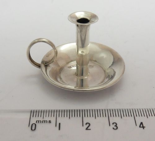 VICTORIAN MINIATURE SILVER CHAMBERSTICK BIRMINGHAM 1900 - ADDITIONAL PHOTO 2