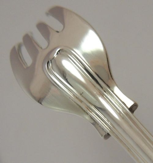VICTORIAN SET OF 9 SILVER DESSERT FORKS FIDDLE THREAD - ADDITIONAL PHOTO 6