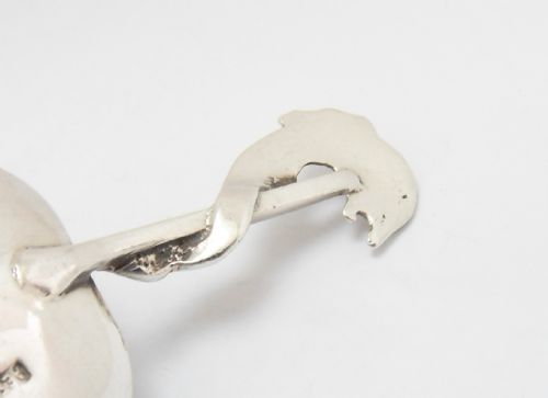RARE SEA SERPENT ARTS CRAFTS SILVER CADDY SPOON - ADDITIONAL PHOTO 6