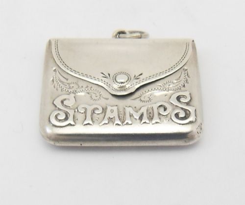 edwardian silver stamp case birmingham 1906 - CATEGORY: ANTIQUE SILVER - DATED EDWARDIAN