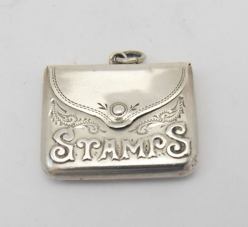 EDWARDIAN SILVER STAMP CASE BIRMINGHAM 1906 - ADDITIONAL PHOTO 1