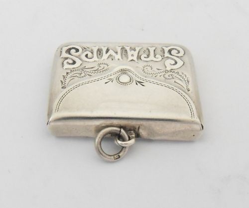EDWARDIAN SILVER STAMP CASE BIRMINGHAM 1906 - ADDITIONAL PHOTO 2