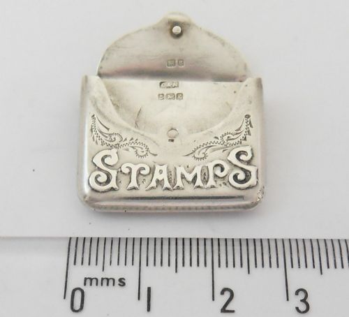 EDWARDIAN SILVER STAMP CASE BIRMINGHAM 1906 - ADDITIONAL PHOTO 5