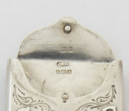 EDWARDIAN SILVER STAMP CASE BIRMINGHAM 1906 - ADDITIONAL PHOTO 6