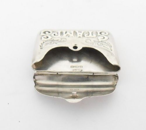 EDWARDIAN SILVER STAMP CASE BIRMINGHAM 1906 - ADDITIONAL PHOTO 7