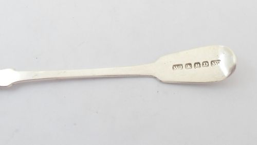SCOTTISH PROVINCIAL SILVER MUSTARD SPOON ABERDEEN C1820 - ADDITIONAL PHOTO 3