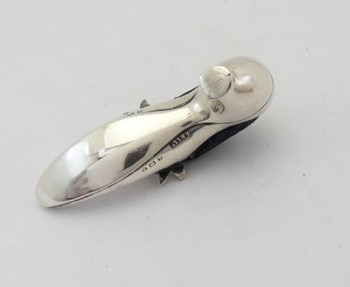 RARE SILVER PIN CUSHION 'SHOE' SHAPED BIRMINGHAM 1901 - ADDITIONAL PHOTO 10