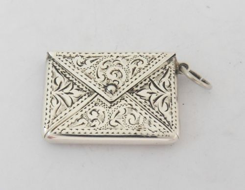 envelope form silver stamp case birmingham 1911 - CATEGORY: ANTIQUE SILVER - DATED 1920