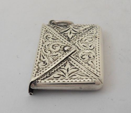 ENVELOPE FORM SILVER STAMP CASE BIRMINGHAM 1911 - ADDITIONAL PHOTO 2