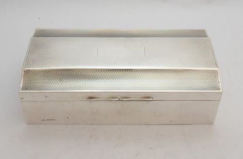 art deco silver cigarette box sheffield 1929 - CATEGORY: ANTIQUE SILVER - DATED 1930