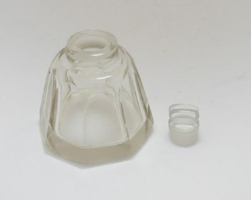 ENAMELLED SILVER TOPPED GLASS SCENT BOTTLE BIRMINGHAM 1925 - ADDITIONAL PHOTO 5