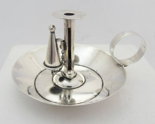 victorian silver miniature chamberstick chester 1895 - CATEGORY: ANTIQUE SILVER - DATED VICTORIAN