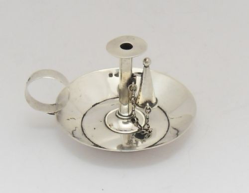VICTORIAN SILVER MINIATURE CHAMBERSTICK CHESTER 1895 - ADDITIONAL PHOTO 1