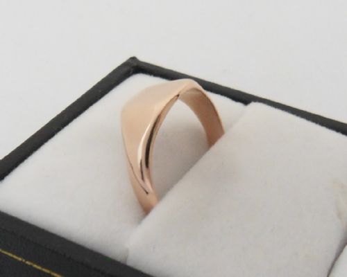 LOVELY 9CT ROSE GOLD SIGNET RING BIRMINGHAM 1923 - ADDITIONAL PHOTO 1
