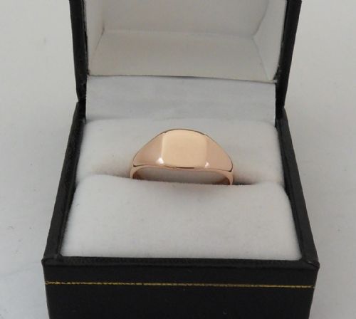 LOVELY 9CT ROSE GOLD SIGNET RING BIRMINGHAM 1923 - ADDITIONAL PHOTO 6