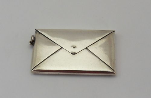 silver envelope form double stamp case circa 1930's - CATEGORY: ANTIQUE SILVER - DATED 1930