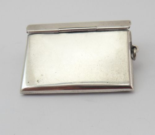 SILVER ENVELOPE FORM DOUBLE STAMP CASE CIRCA 1930'S - ADDITIONAL PHOTO 6