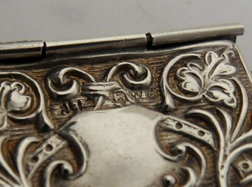 UNUSUAL ORNATE SILVER STAMP CASE CHESTER 1914 - ADDITIONAL PHOTO 8