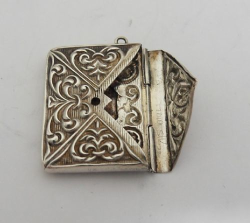 UNUSUAL ORNATE SILVER STAMP CASE CHESTER 1914 - ADDITIONAL PHOTO 9