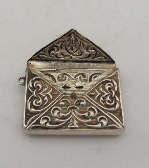 UNUSUAL ORNATE SILVER STAMP CASE CHESTER 1914 - ADDITIONAL PHOTO 10