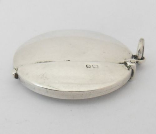 UNUSUAL CIRCULAR SOLID SILVER VESTA CASE CHESTER 1903 - ADDITIONAL PHOTO 4