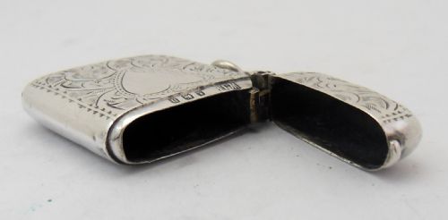 EXQUISITE 'HEART' SILVER VESTA CASE BIRMINGHAM 1912 - ADDITIONAL PHOTO 6