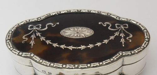 MAPPIN WEBB SILVER PIQUE TORTOISESHELL BOX BIRMINGHAM 1913 - ADDITIONAL PHOTO 10