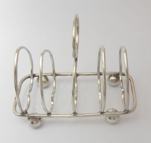 EDWARDIAN 'HEART' SILVER TOAST RACK BY WALKER HALL - ADDITIONAL PHOTO 2