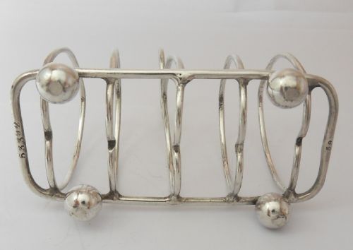 EDWARDIAN 'HEART' SILVER TOAST RACK BY WALKER HALL - ADDITIONAL PHOTO 4