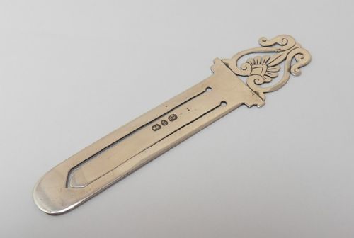 victorian silver bookmark birmingham 1890 - CATEGORY: ANTIQUE SILVER - DATED VICTORIAN