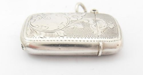 EDWARDIAN SILVER 'FLORAL' VESTA CASE BIRMINGHAM 1903 - ADDITIONAL PHOTO 3
