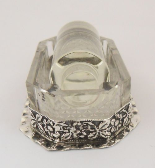 EDWARDIAN STAMP SILVER GLASS ROLLER BIRMINGHAM 1903 - ADDITIONAL PHOTO 1