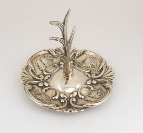 SILVER RING TREE WITH REYNOLD'S ANGELS BIRMINGHAM 1911 - ADDITIONAL PHOTO 1