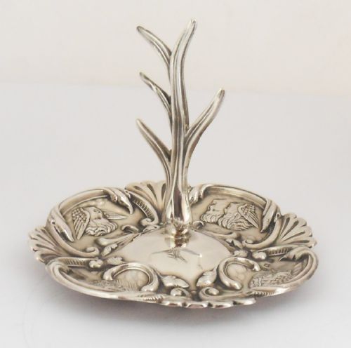 SILVER RING TREE WITH REYNOLD'S ANGELS BIRMINGHAM 1911 - ADDITIONAL PHOTO 2