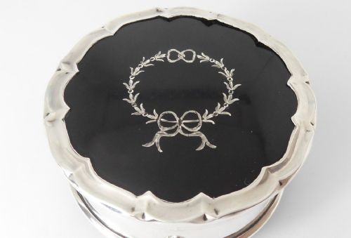 SUPERB SILVER TORTOISESHELL TRINKET BOX BIRMINGHAM 1923 - ADDITIONAL PHOTO 4