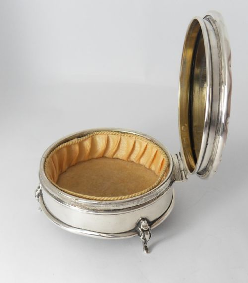 SUPERB SILVER TORTOISESHELL TRINKET BOX BIRMINGHAM 1923 - ADDITIONAL PHOTO 8