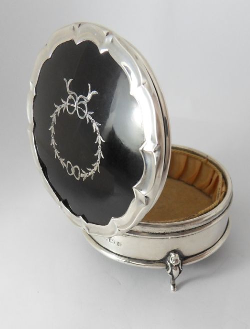 SUPERB SILVER TORTOISESHELL TRINKET BOX BIRMINGHAM 1923 - ADDITIONAL PHOTO 10