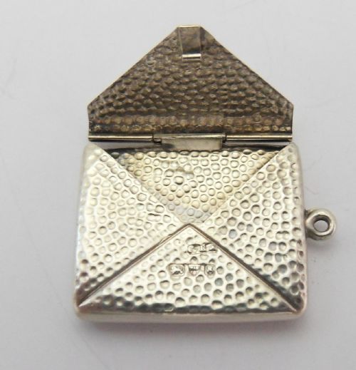 RARE PATTERN SILVER STAMP CASE CHESTER 1905 - ADDITIONAL PHOTO 2