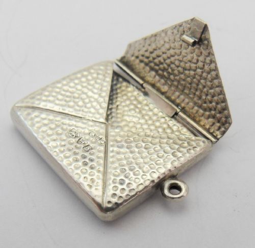 RARE PATTERN SILVER STAMP CASE CHESTER 1905 - ADDITIONAL PHOTO 10