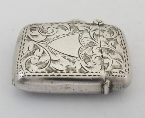 EDWARDIAN SILVER VESTA CASE BIRMINGHAM 1902 - ADDITIONAL PHOTO 5