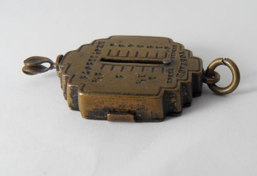 RARE VICTORIAN BRASS MINIATURE FOB POSTAGE LETTER SCALES - ADDITIONAL PHOTO 3