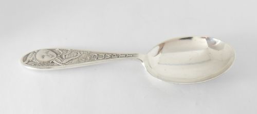 SCOTTISH SILVER HUMPTY DUMPTY CHILD'S NURSERY SPOON GLASGOW 1930 - ADDITIONAL PHOTO 3