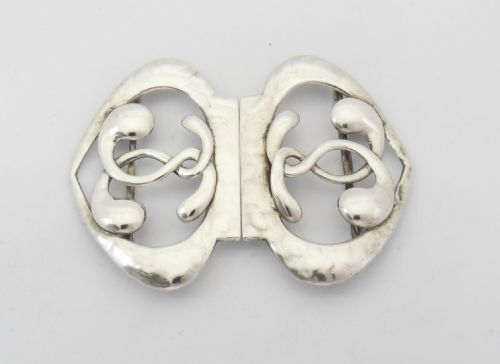 art nouveau silver nurses buckle birmingham 1907 - CATEGORY: ANTIQUE SILVER - DATED EDWARDIAN