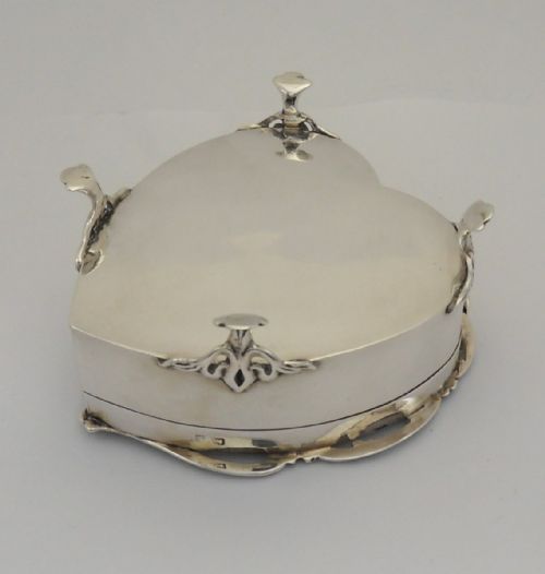 SUPERB SILVER HEART TRINKET BOX BIRMINGHAM 1905 - ADDITIONAL PHOTO 8