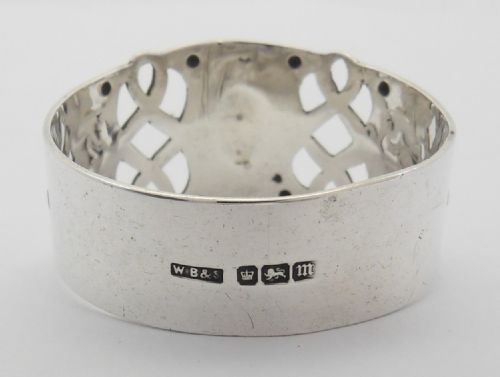 ARTS CRAFTS SILVER NAPKIN RING SHEFFIELD 1904 - ADDITIONAL PHOTO 4